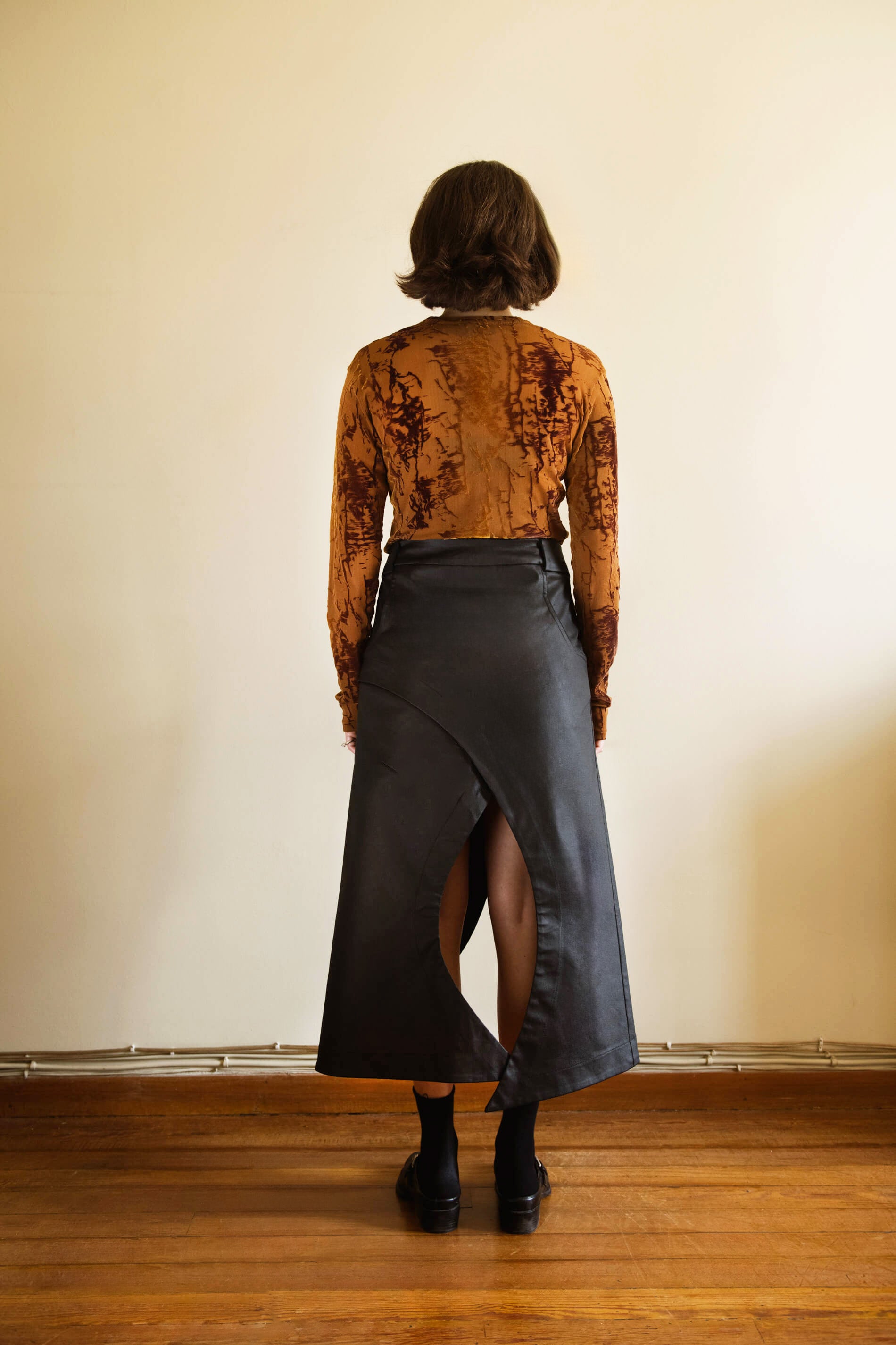 MAGGINA BLACK JEAN SKIRT