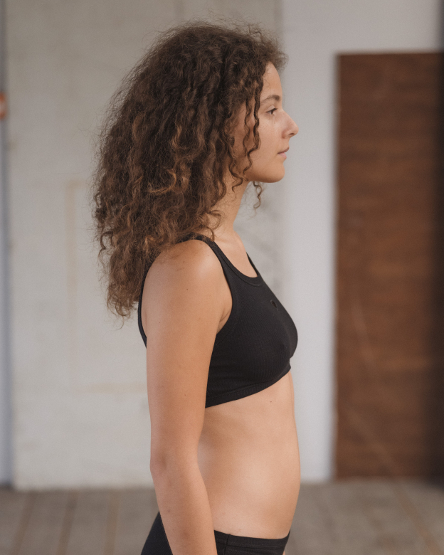 BASERANGE HEART BRA BLACK