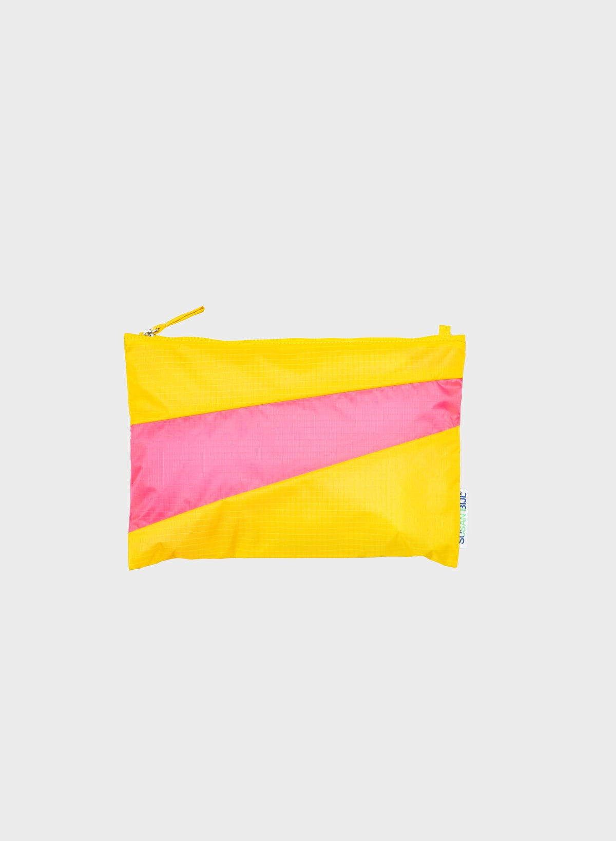 SUSAN BIJL THE NEW POUCH YELLOW & FLUO PINK MEDIUM