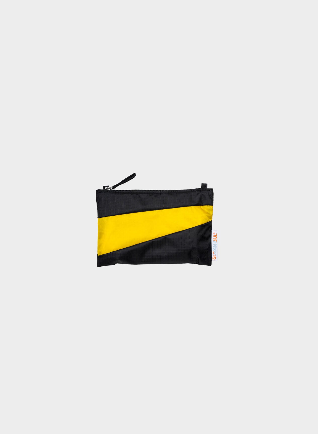 SUSAN BIJL THE NEW POUCH BLACK & SUNFLOWER SMALL