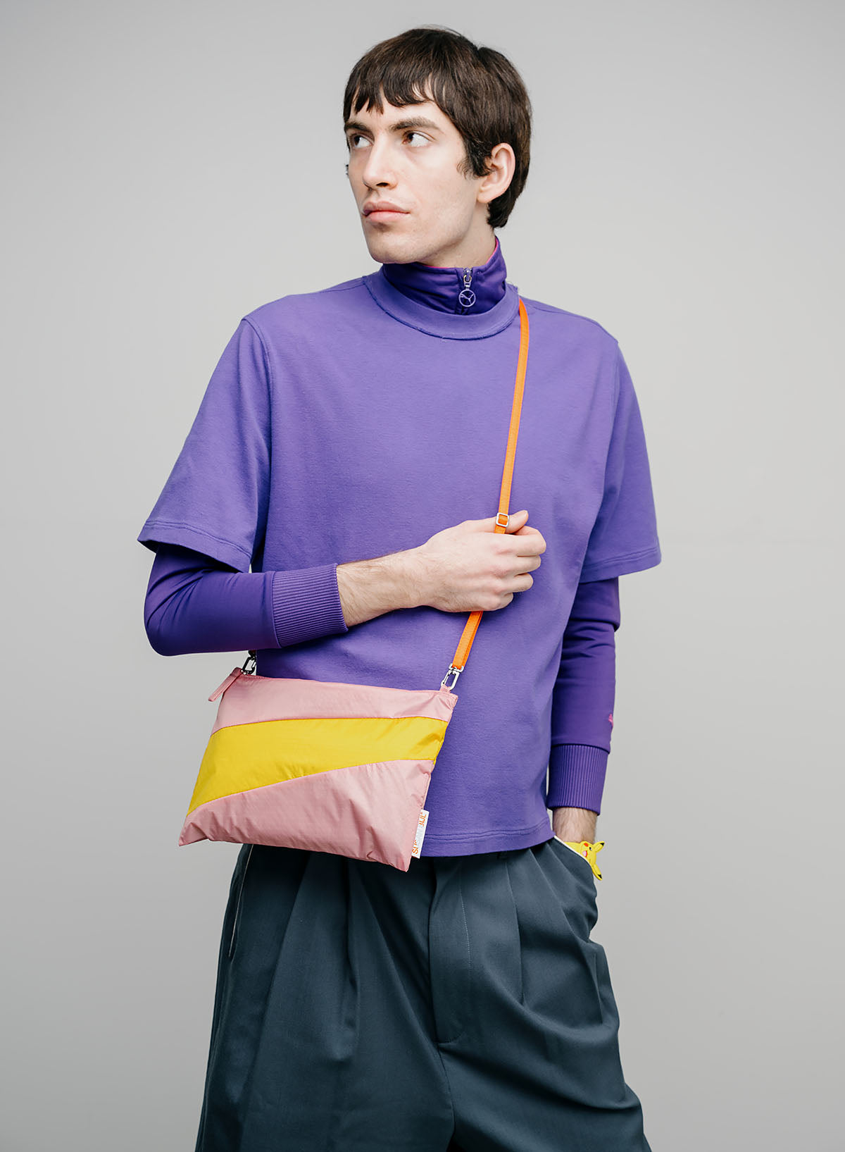 SUSAN BIJL THE NEW POUCH PINK PANTHER & SUNFLOWER MEDIUM