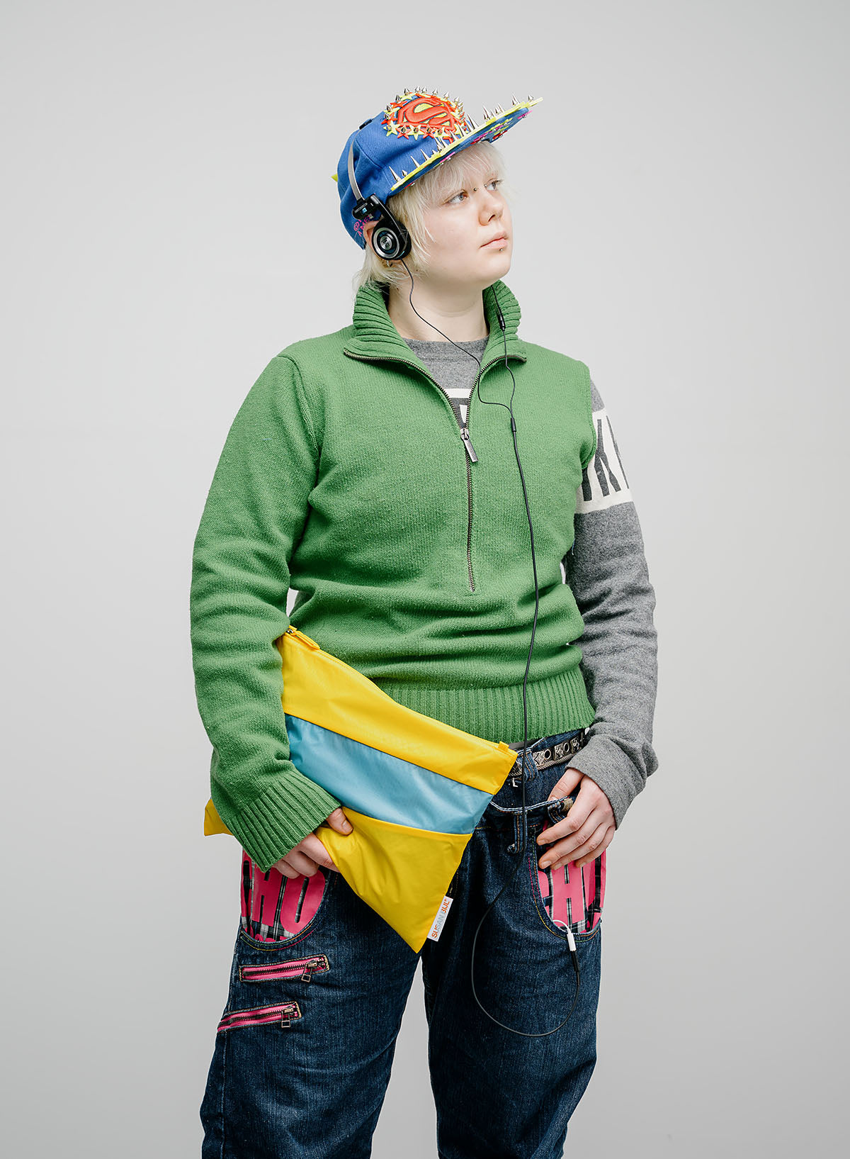 SUSAN BIJL THE NEW POUCH SUNFLOWER & OCEAN LARGE